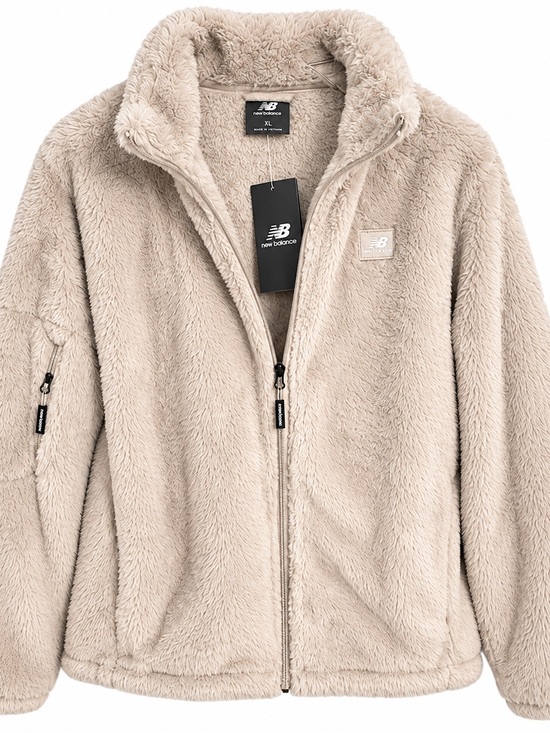 New Balance Jackets & Blazers - New Balance Sherpa Fleece Full Zip Jacket Beige XL NWT